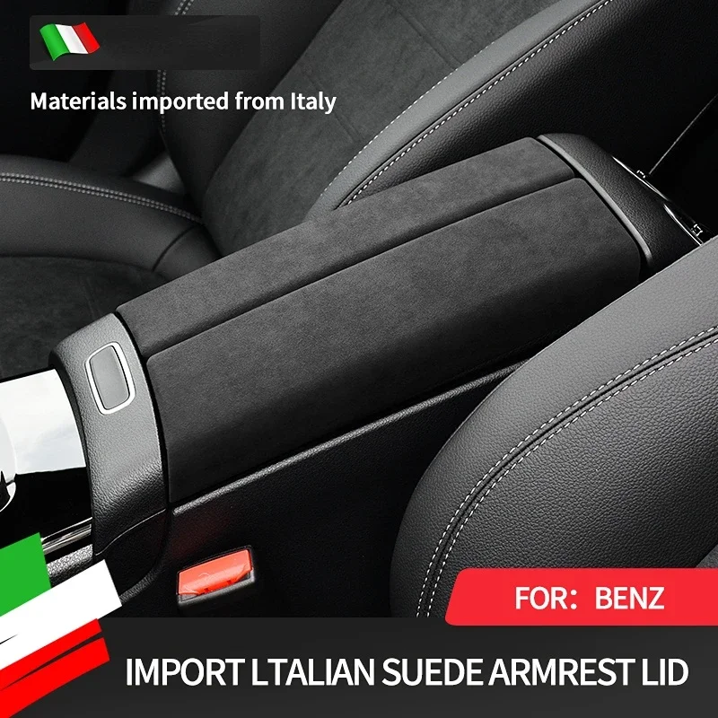 

Для Mercedes-Benz A-класса W177, CLA C118, GLA X118, GLB H247 2020-2022: Накладка на центральную консоль/подлокотник из премиальной итальянской замши