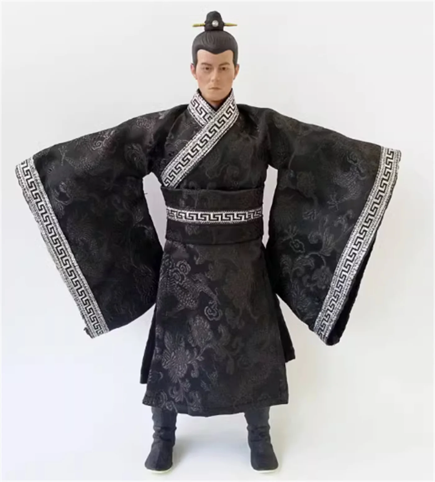 1/6 Male Suit Dragon  Clothes Ancient soldiers Loose sleeved robes Shirt Long outfit For 12