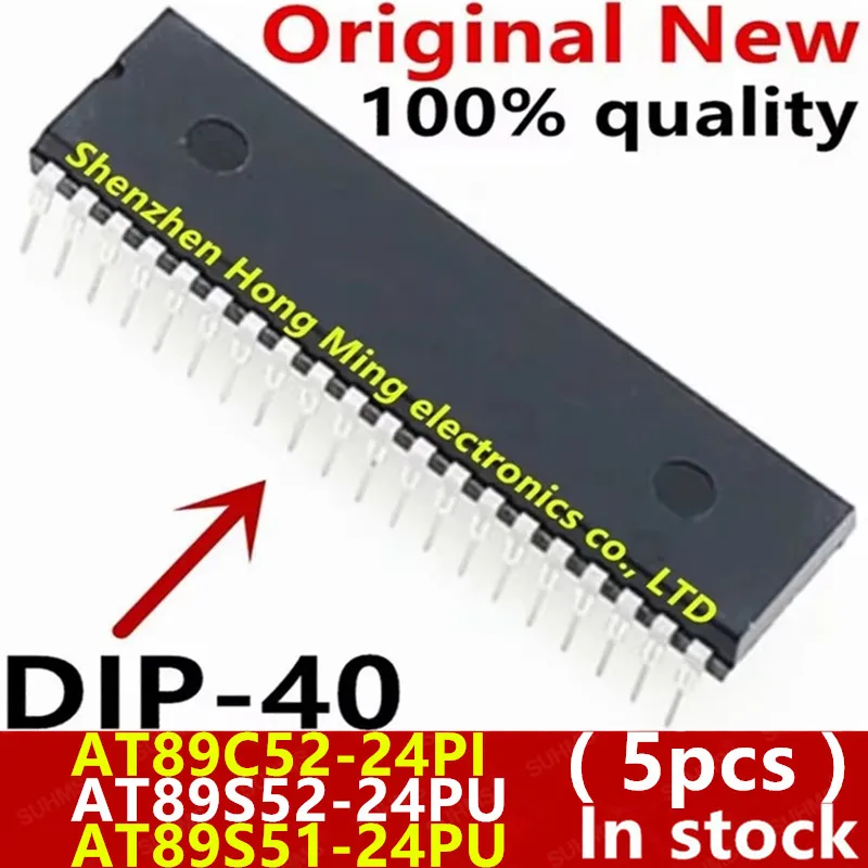 (5 Buah) 100% Baru AT89S52-24PU AT89C52-24PI AT89S51-24PU AT89S52 24PU AT89C52 24PI AT89S51 24PU DIP-40