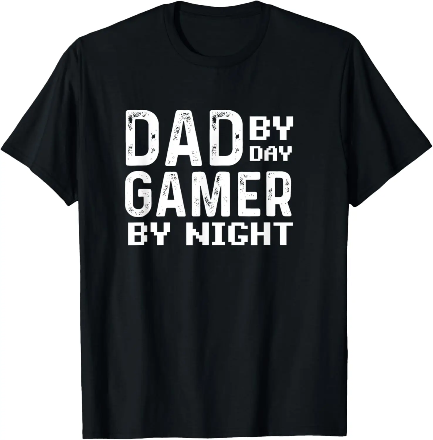 

Mens Dad By Day Gamer By Night Funny Happy Father's Day Gamer Dad T-Shirt