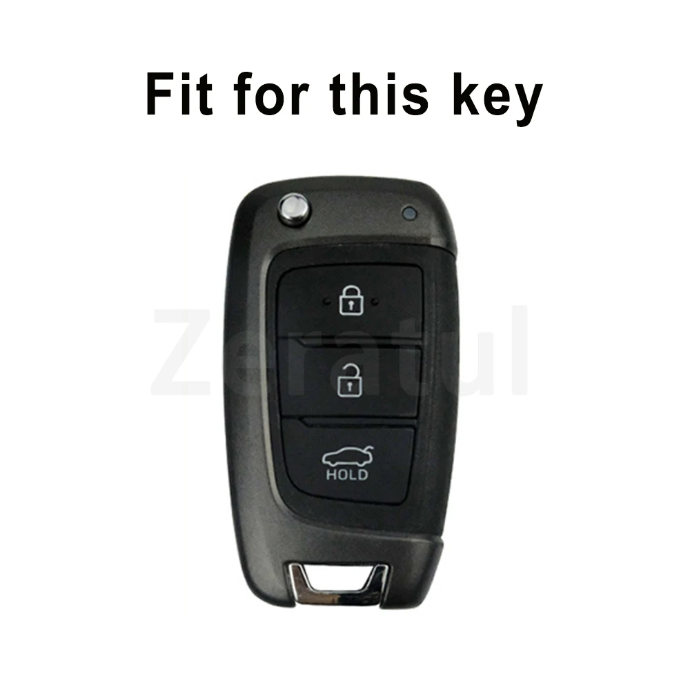 For Hyundai Tucson i30 i35 i40 KONA Genesis Santa Fe Azera Elantra Solaris TPU Leather Car Flip Key Case Cover Fob Holder Shell