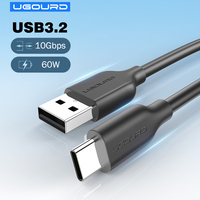 UGOURD USB3.2 10Gbps Cable USB 3.0/3.1/3.2 OTG Cable USB A to USB Type C Data Transfer SSD Hard Disk Cable 3A 60W QC 3.0