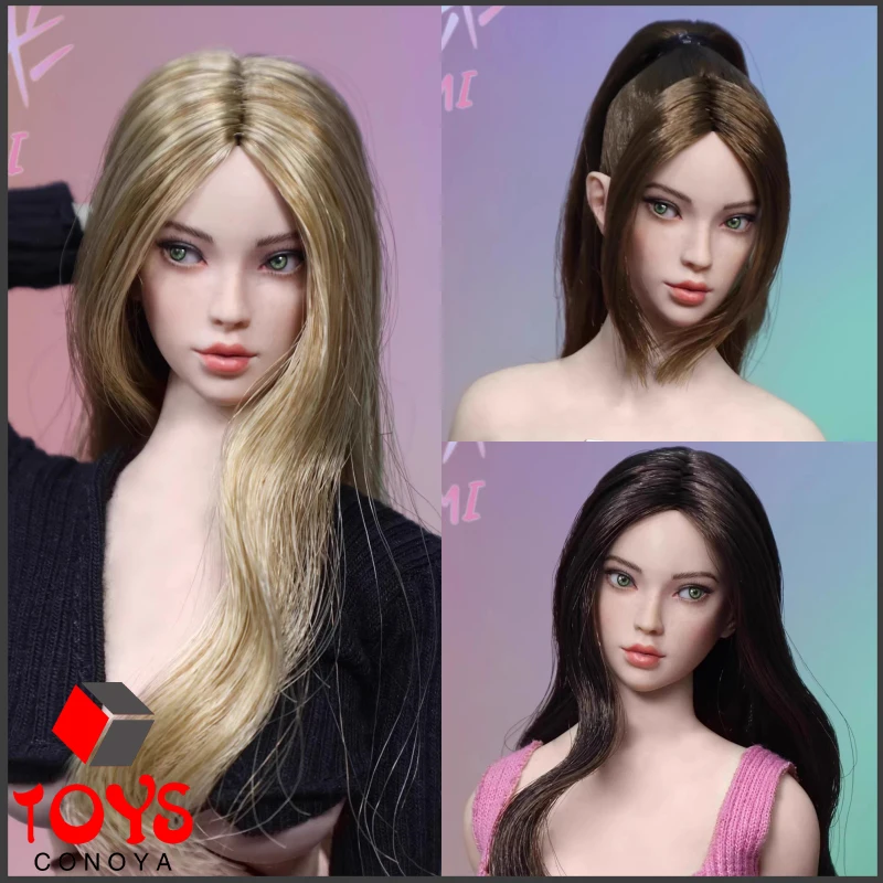 

In Stock JKTOYS K-006 1/6 Scale Beauty Yumi Movable Eyes Head Sculpt Model Fit 12" Female Soldier Action Figure Body Dolls