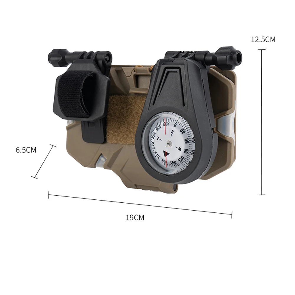 Tactical Folding Navigation Board Kit With Survival Compass, GPS Stand, MOLLE Phone Management Panel, Hunting Vest Board Carrier