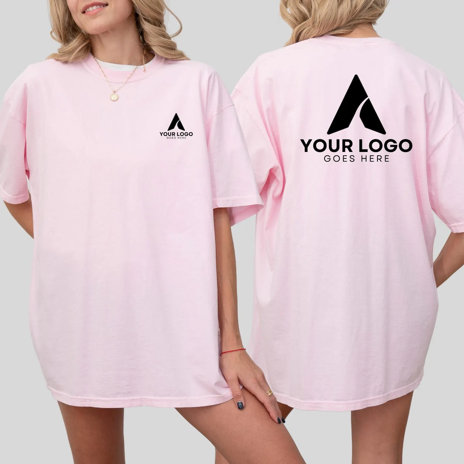 Custom Logo Shirt Unisex Personalized Logo Text Design Business Corporate Company Team Brand Logo for Employee Entrepreneur