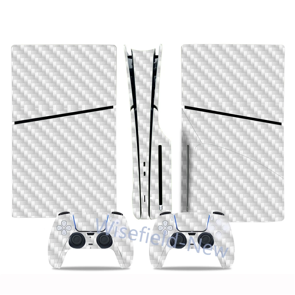For PS5 slim Console Disk Edition Carbon Fiber Skin Cover Sticker Host Center Decals Game Console Accessories