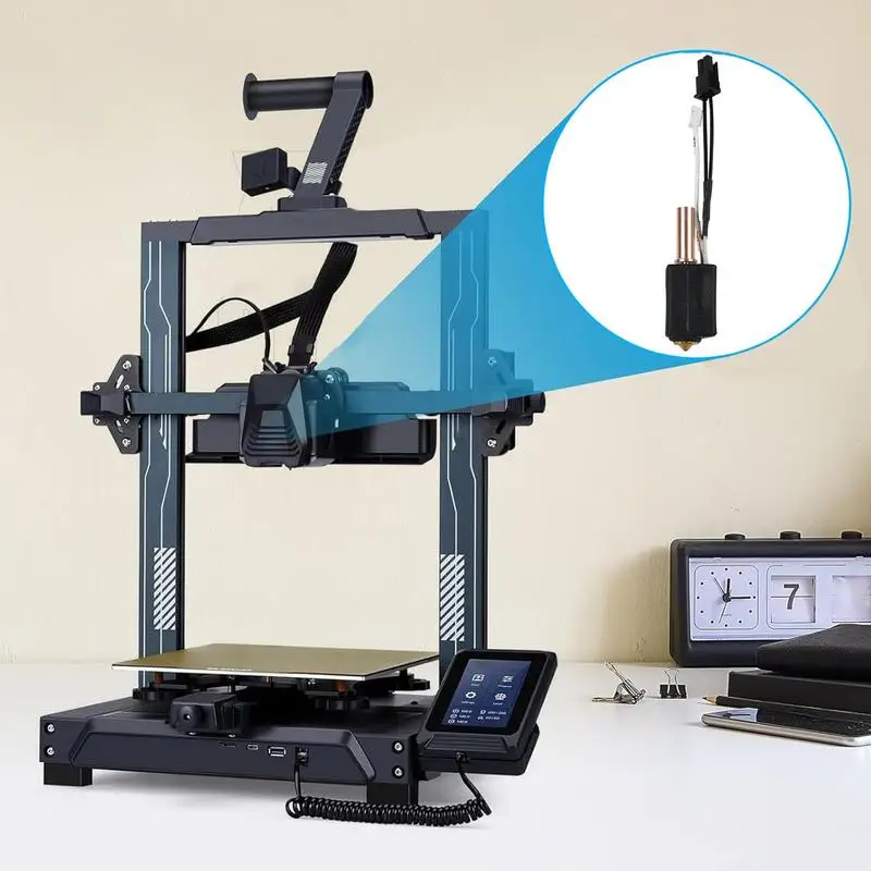 For Refer To Description  Heating Block Hotend Kit Stable 3D Printer Parts Lightweight Quick Heating Efficient 3D Printer