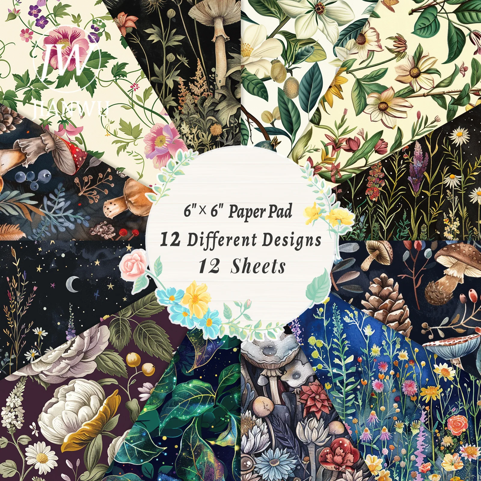 JIANWU 12 Sheets/book Vintage  - Vintage Collectible Books ulasan dan harga