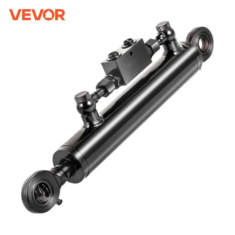 VEVOR Double Acting Hydraulic Top Link Cylinder Oil Cylinder 4500 / 6700LBS Max Lifting Force With Check Valve or 2 Hoses Kit