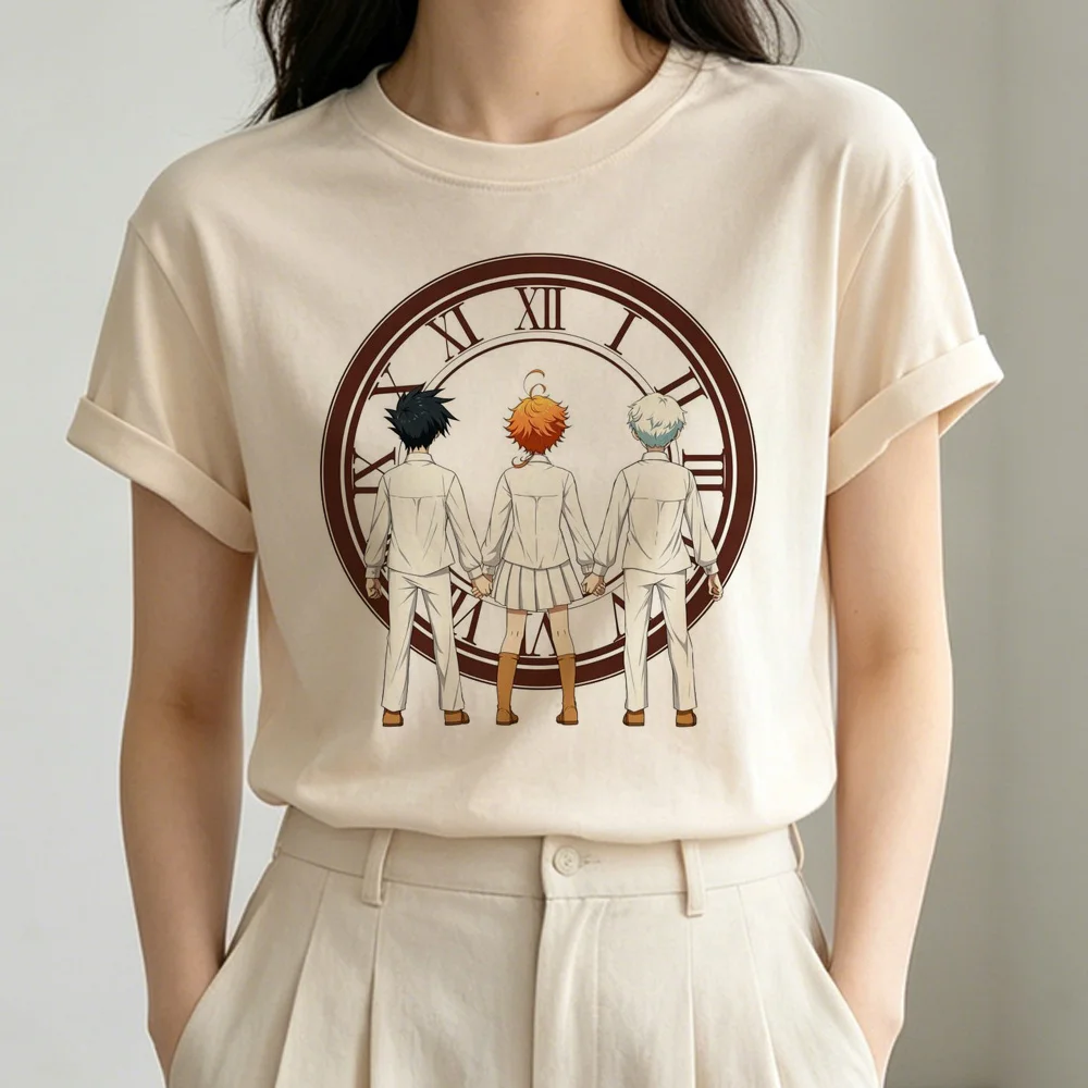 the Promised Neverland t-shirt shoujo aesthetic japan Retro t shirt korean fashion streetwear anime 80s