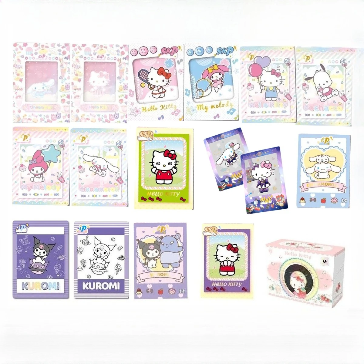 Kabao Sanrio Characters Collectible Trading Cards Booster Box - Hello Kitty Kuromi My Melody Cinnamoroll Pochacco Kawaii CP SP