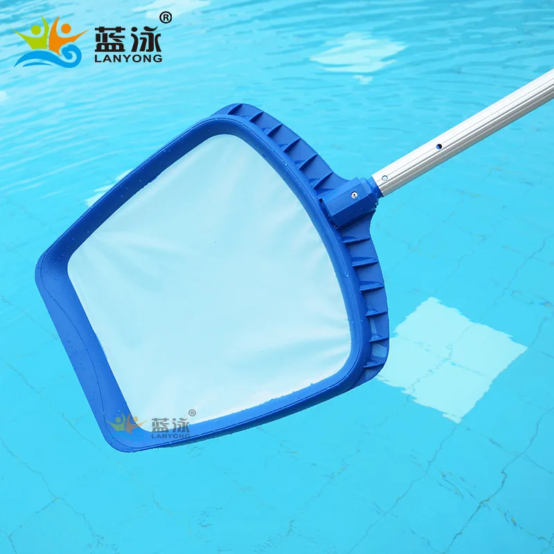 Blue Swimming Pool Leaf Skimmer Net Enhanced Encryption Shallow Water Cleaning Tool For Pool SPA Maintenance