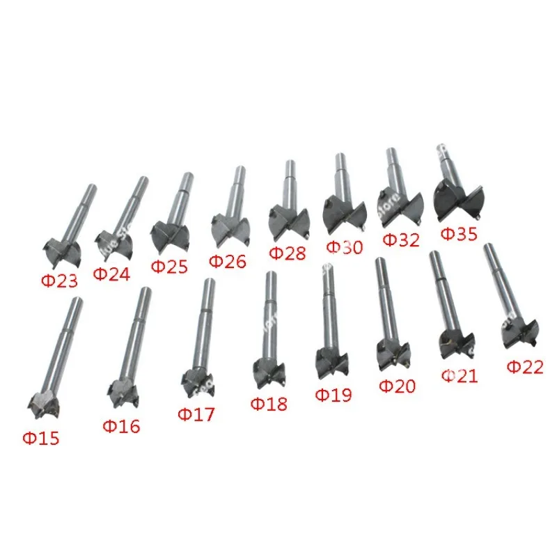 Woodworking hole opener, alloy blade Wood punching Hinge Hinge hole opening tool Reamer drill bit