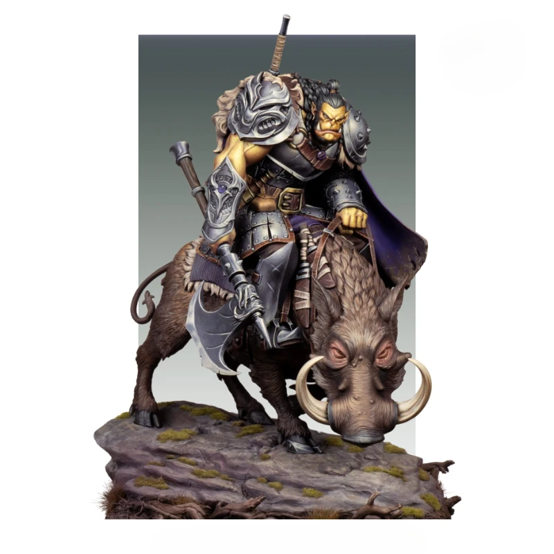 

Масштаб 1/24, 75 мм, литая под давлением фигурка из смолы, комплект моделей Orcs on Mounts, миниатюрные игрушки, в разобранном виде, неокрашенная диорама