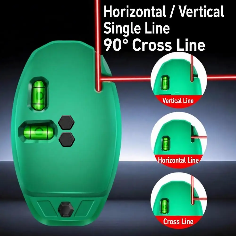 Green Laser Right Angle Level 90° Infrared Alignment Tool with Magnetic Base for Precision Layout