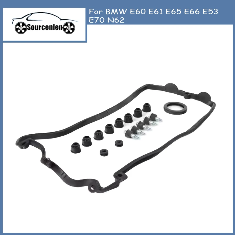 

FOR BMW E60 E61 E65 E66 E53 E70 N62 Valve Cover Gasket OEM 11127513195 11127513194