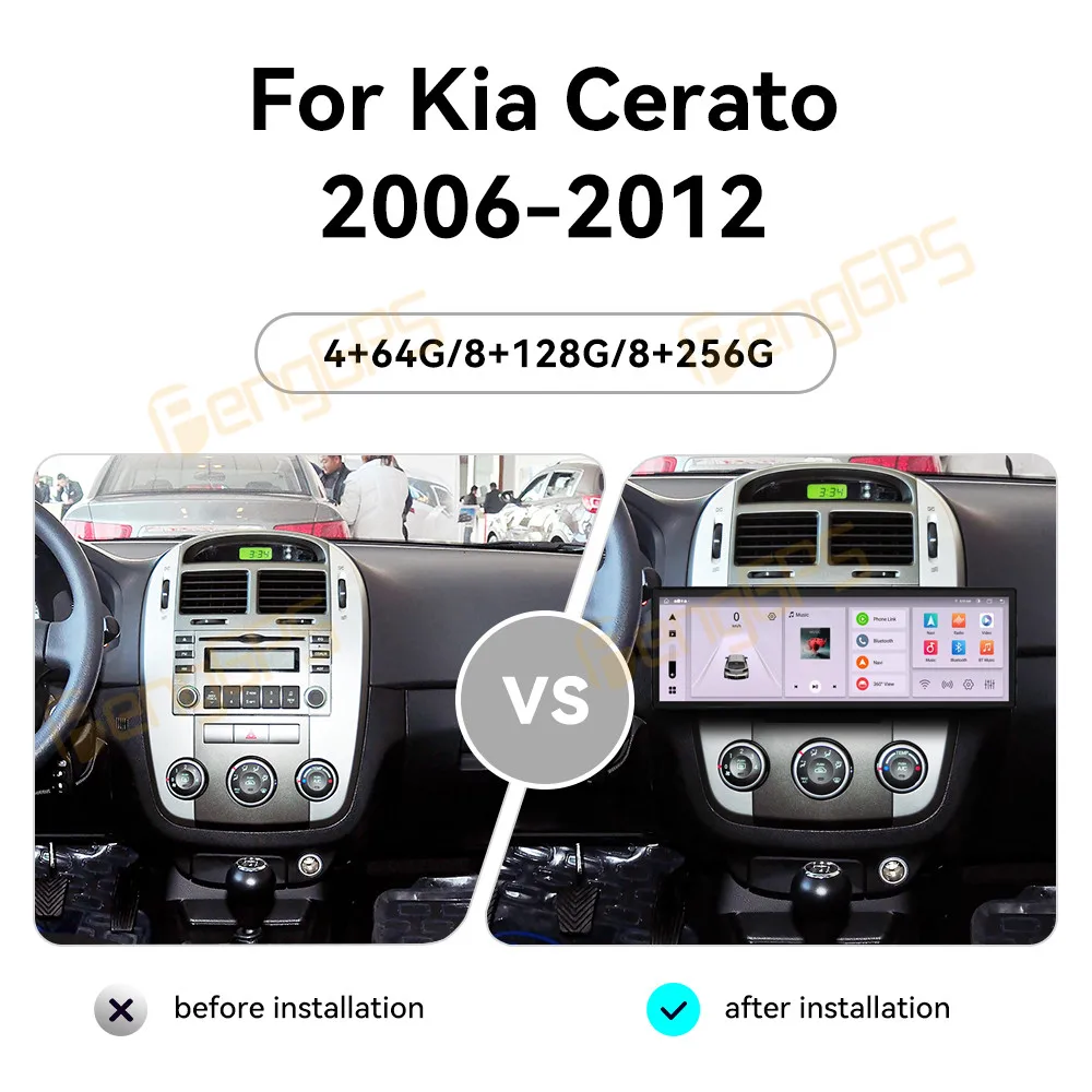 14.9 Inch Screen Car Radio For Kia Cerato 2006-2012 Android Auto GPS Navigation Multimedia Video Stereo Receiver Head Unit