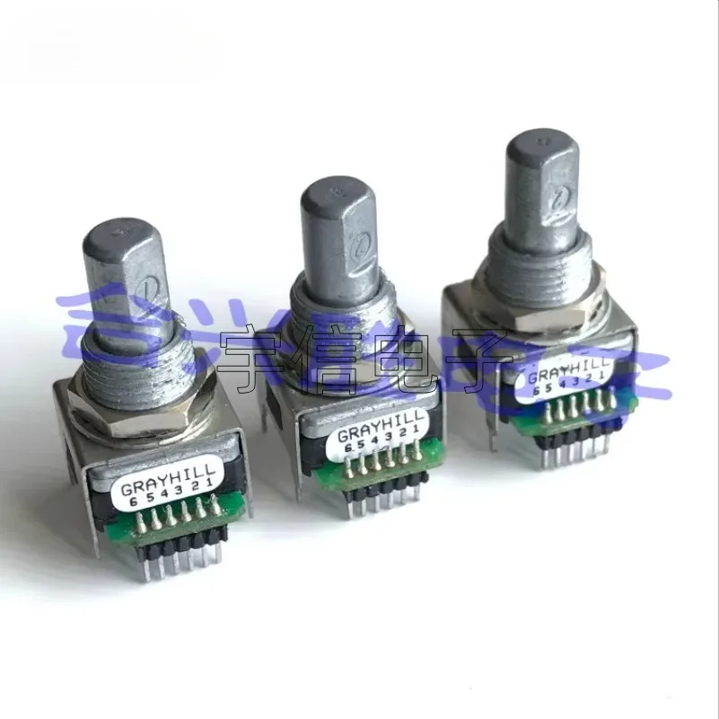 1PCS GRAYHILL 62SY15019 Photoelectric Encoder Switch 24 Positioning Car Navigation Half Shaft 16MM 6-Pin