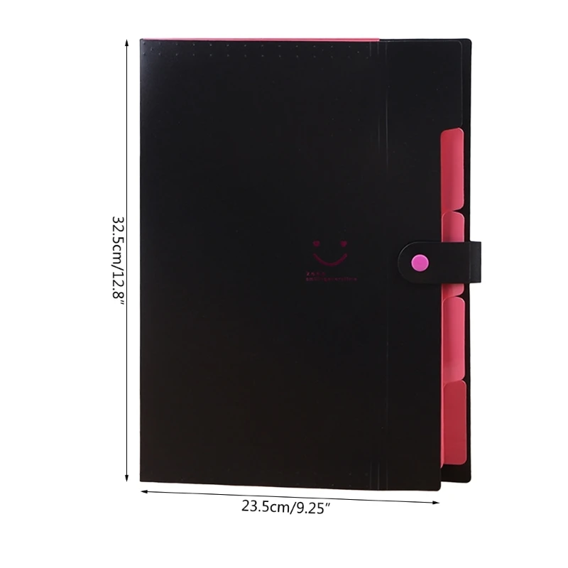 5 جيوب كبيرة لحفظ الملفات المحمولة، حقيبة صندوقية لتنظيم الملفات متعددة الوظائف