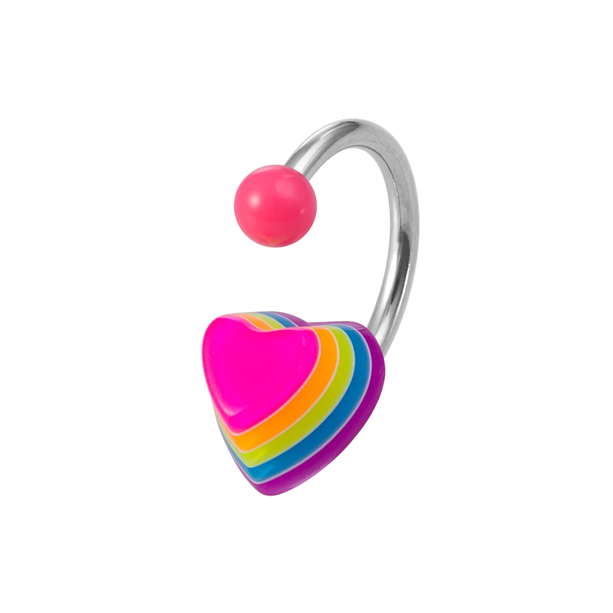 1/2 Pc Regenboog Hart Ster Lip Ring Voor Vrouwen Rvs Epoxy Kraakbeen Helix Populaire Oorlel Oorbel body Piercing Sieraden