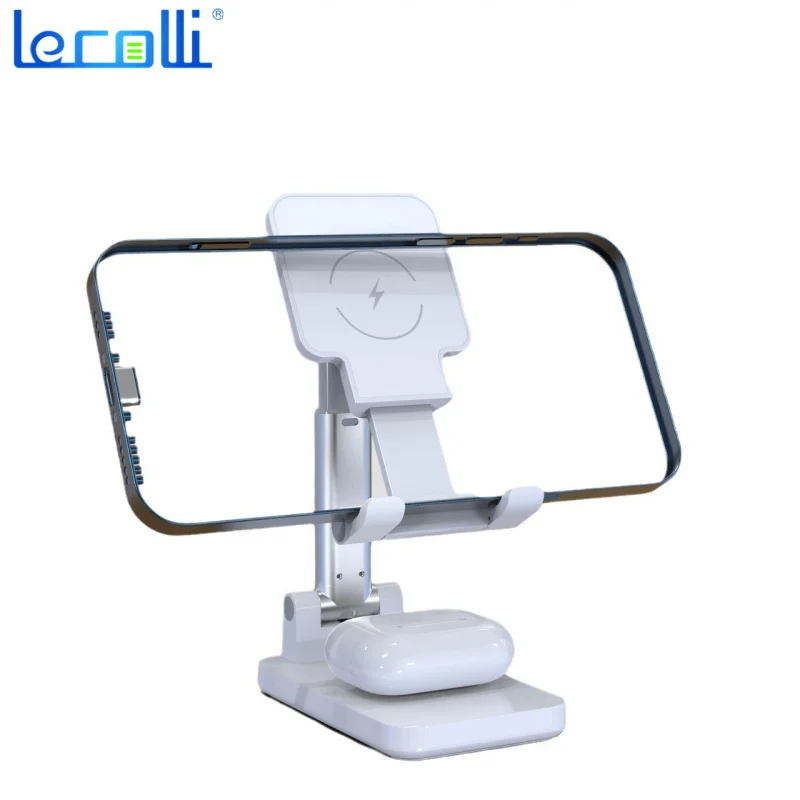 Lecolli 2в1 Подставка для телефона Беспроводное зарядное устройство Настольное крепление Ленивая подставка