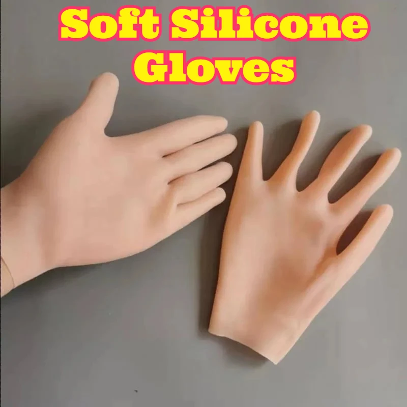 Silicone Gloves Waterproof Sun Protection Oil Proof Thick Soft Moisturizing Anti Dry Crack Hand Care Reusable Hydrating Gloves