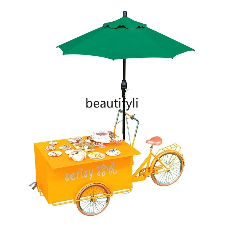 

AThree-wheeled float market mobile snack car night market stall square stall promotional carHY