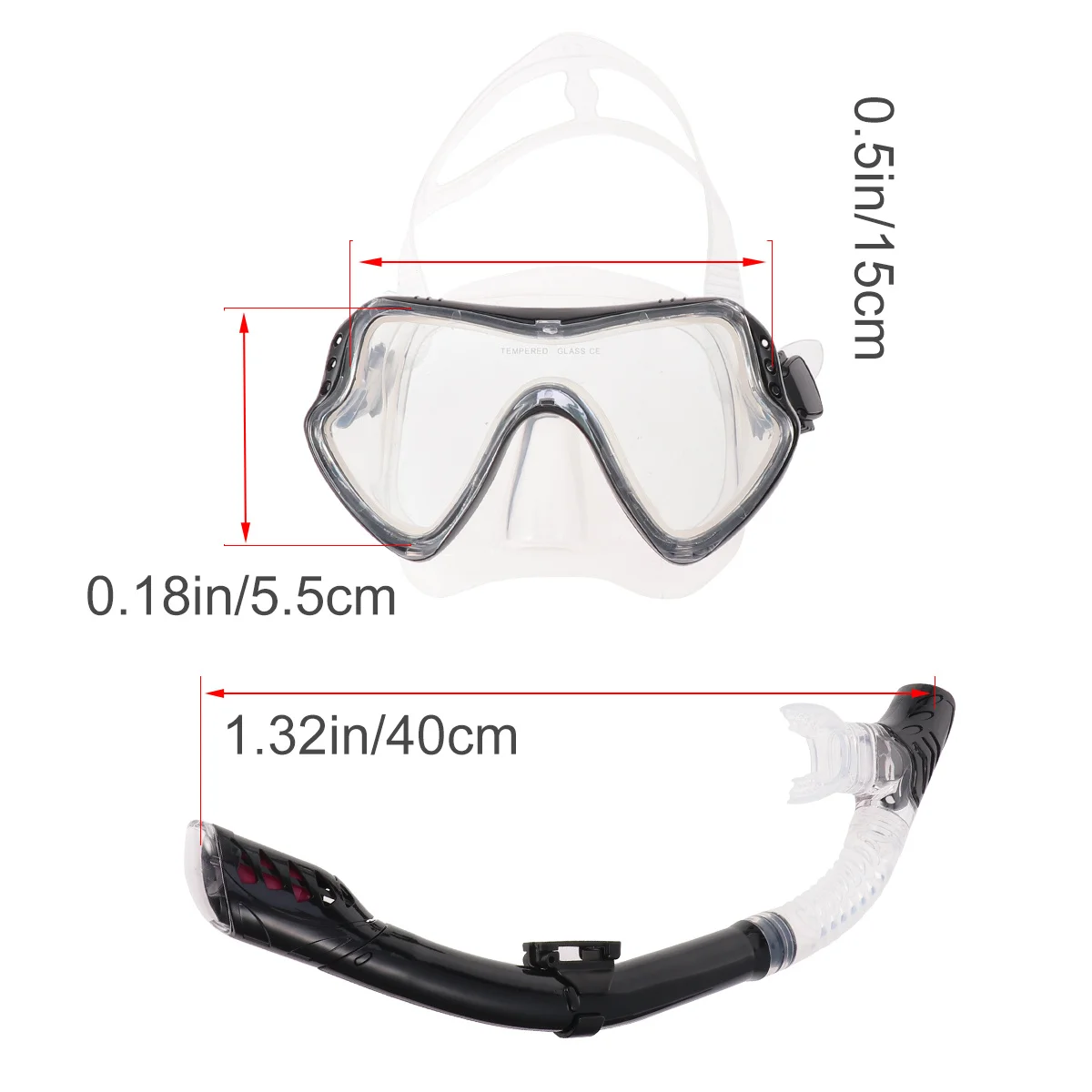 1 مجموعة سيليكون قناع الغطس غص مجموعة أسود شفاف طريقة واحدة استنزاف صمام سريع فصل مشبك للغوص السباحة #4