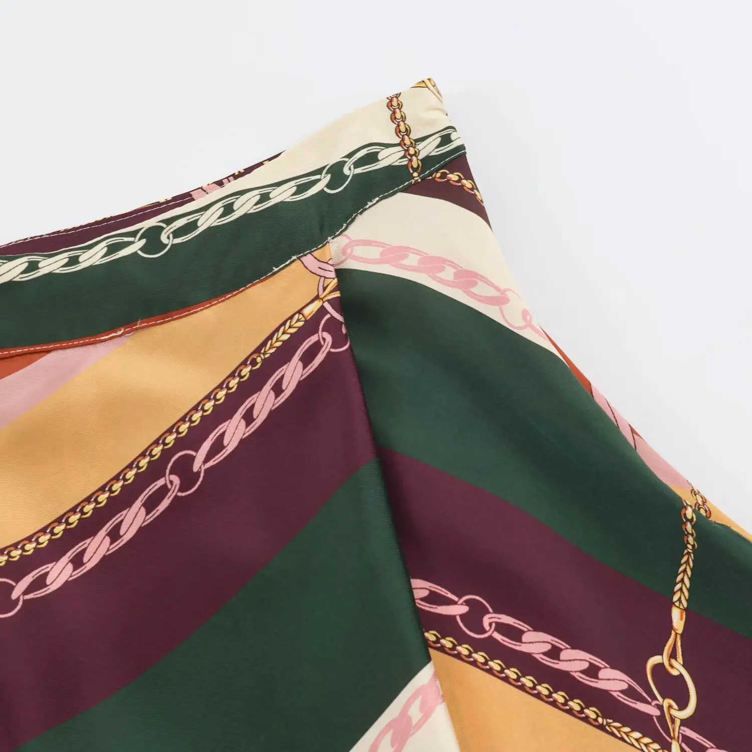 KONDALA Chic 2026 Herbst Vintage Moderner Asymmetrischer Druck Langer Rock Drapiert Eleganter Chic Lässiger Hochgeschnittener Damen A-Linien-Rock – Detail 7