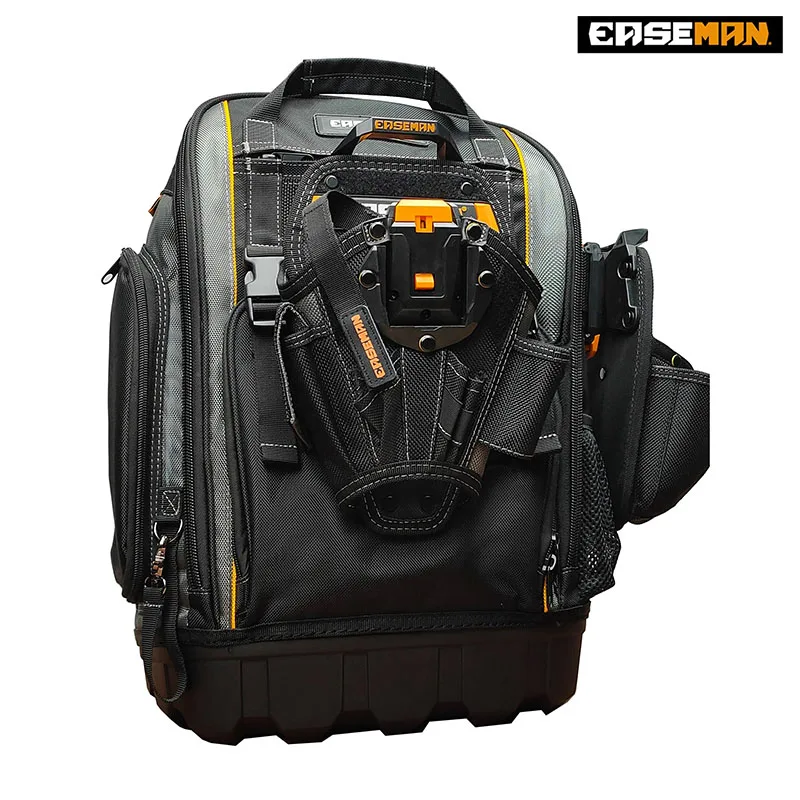 EASEMAN Backpack Tools Men Double Shoulder Electrician Backpack with Tools Large Outdoor Professional Tool Bag Repair Kit