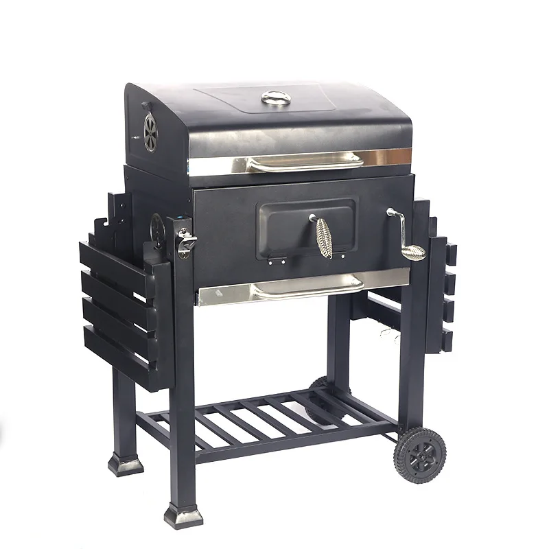 Household Charcoal Barbecue Grill Patio Rack Thickened Courtyard Large Outdoor Black Carbon Steel Professional Grill