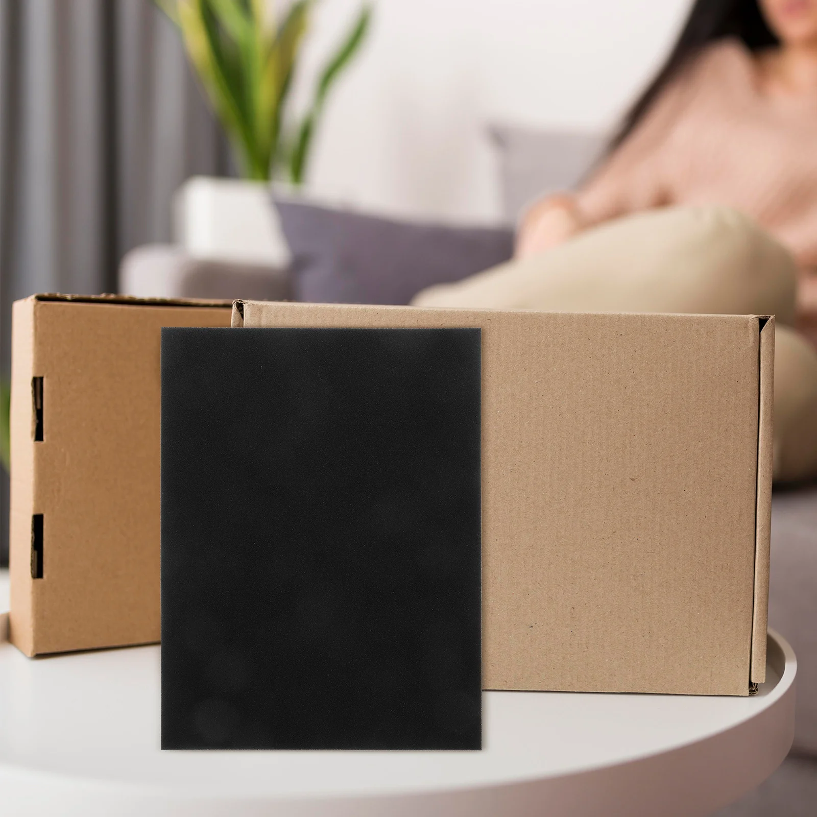 4 قطعة إدراج رغوة قابلة للتمزيق صفائح رغوة سوداء مكعبة مسبقًا التعبئة والتغليف الواقية توسيد التعبئة والتغليف للعناصر الهشة الصغيرة #2