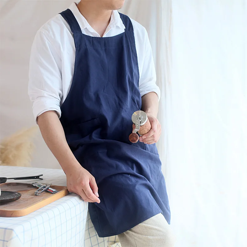 Cotton waterproof apron large size loose and comfortable European style bib men's and women's lightweight workwear