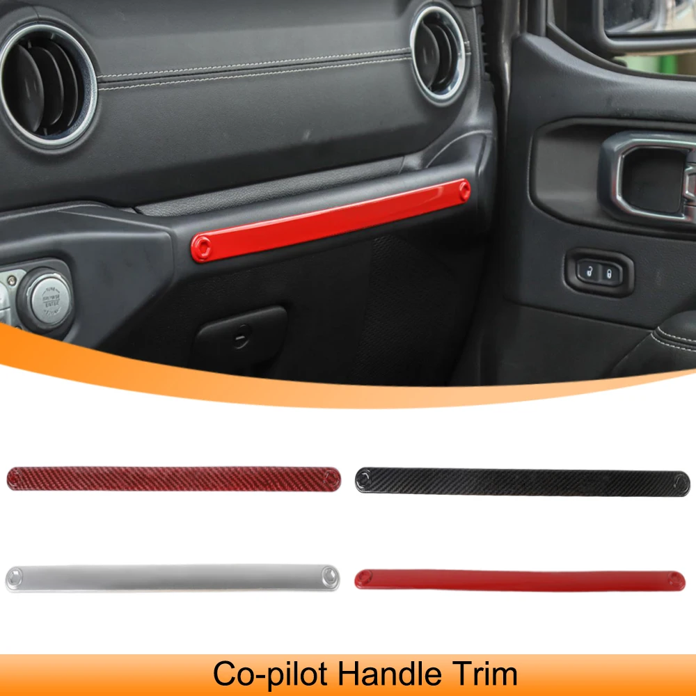 

Car Co-pilot Grab Handle Armrest Decoration Cover Trim Sticker for Jeep Wrangler JL Gladiator JT 2018-2023 Interior Accessories