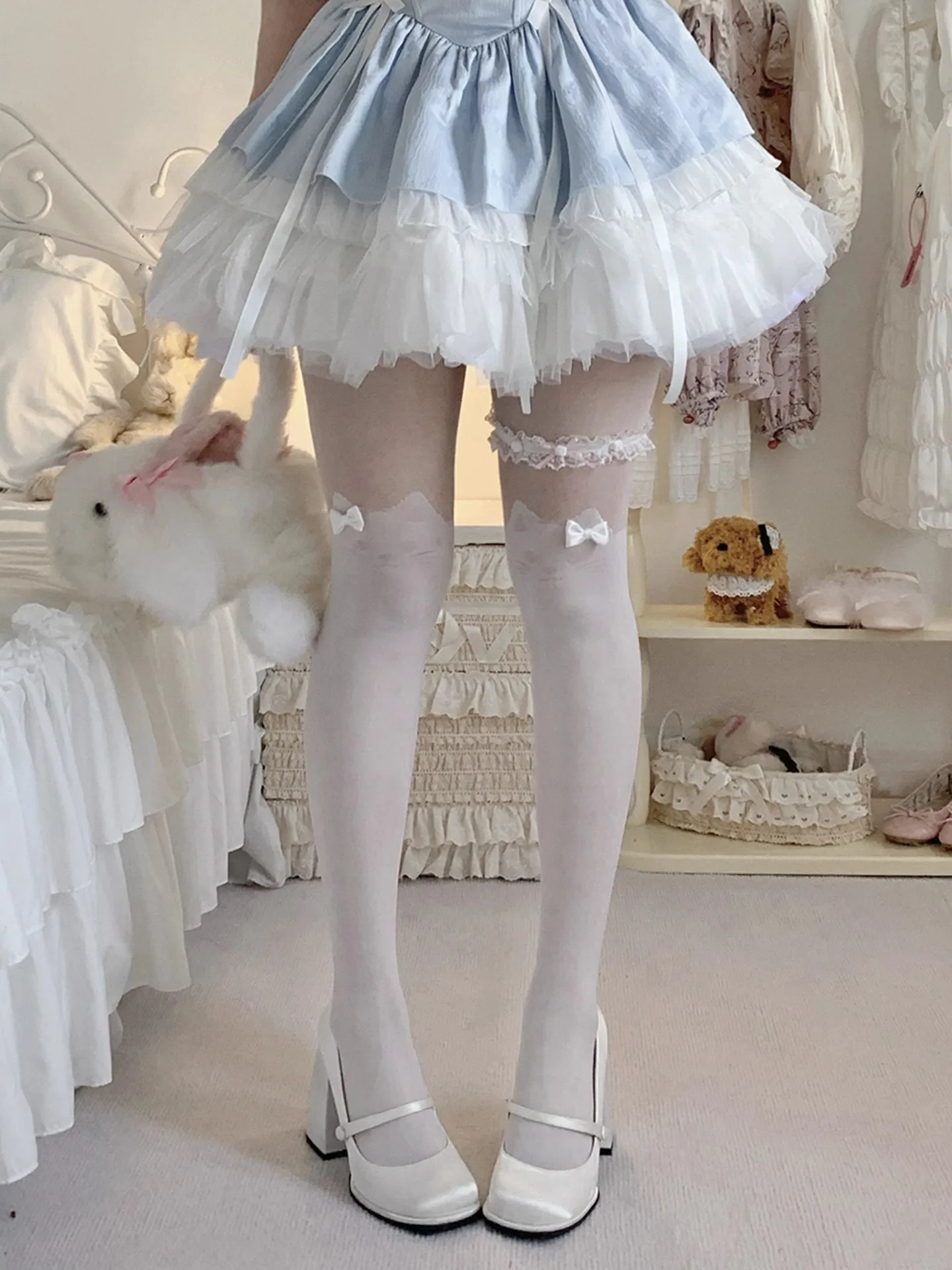 Japanse Schattig Meisje Kat Kousen Vrouwen Herfst & Lente Blote Been Magic JK Sokken Lolita Zomer Dunne Pseudo Tweedelige Panty