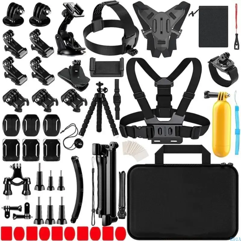 R91A 64 Piece Accessory Set para 13/12/11/10/9 mejora experiencia filmación libre