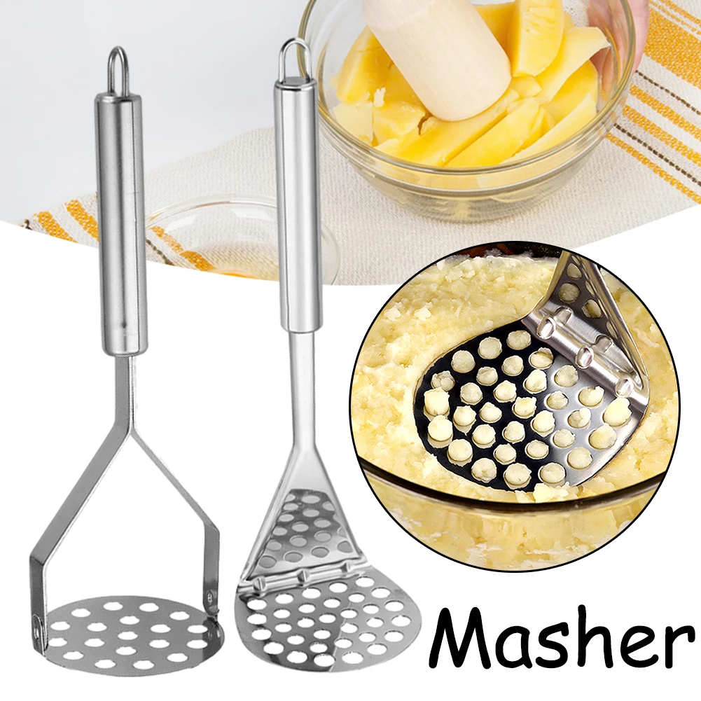 Stainless Steel Potato Masher Press Manual Vegetable Potatoes Crusher Chopper Fruit Puree Making Tool Kitchen Accessories