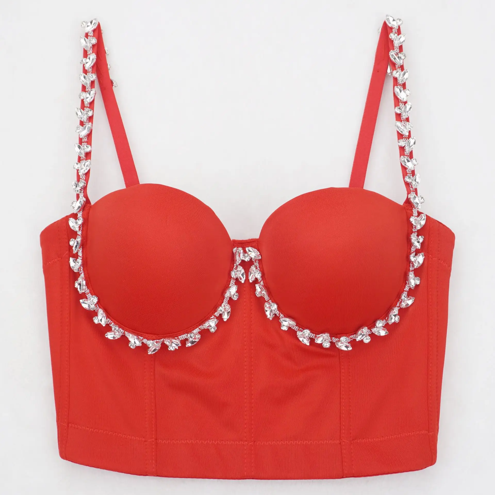 

Fashion Electronic Music Festival Nightclub Sexy Chain Shapewear Short Vest Elastic Outerwear Top Corset