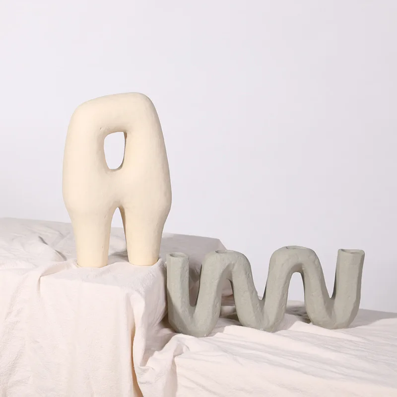 

Mutihome Wabi Sabi Nordic Modern Creative Geometric Ceramic Crafts Decoration Living Room TV Cabinet Bookcase Room Decoration