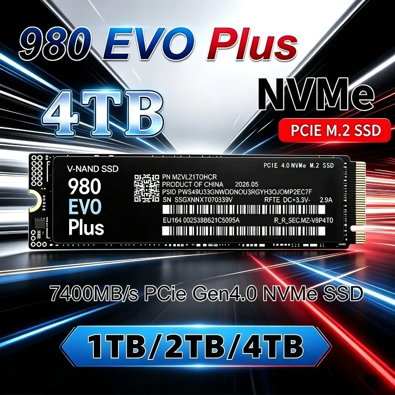 980 EVO Plus M.2 2280 NVMe PCIe4.0 X4 TLC Internal Solid State Drive 500GB 1TB 2TB 4TB High‑Speed Storage Upgrade For PS5 Gaming