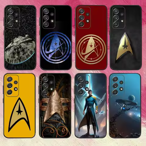 S-Star T-Trek Phone Case For Samsung S25,S24,S21,S22,S23,S30,Ultra,S20,Plus,Fe,Lite,Note,10,9,5G Black Cover