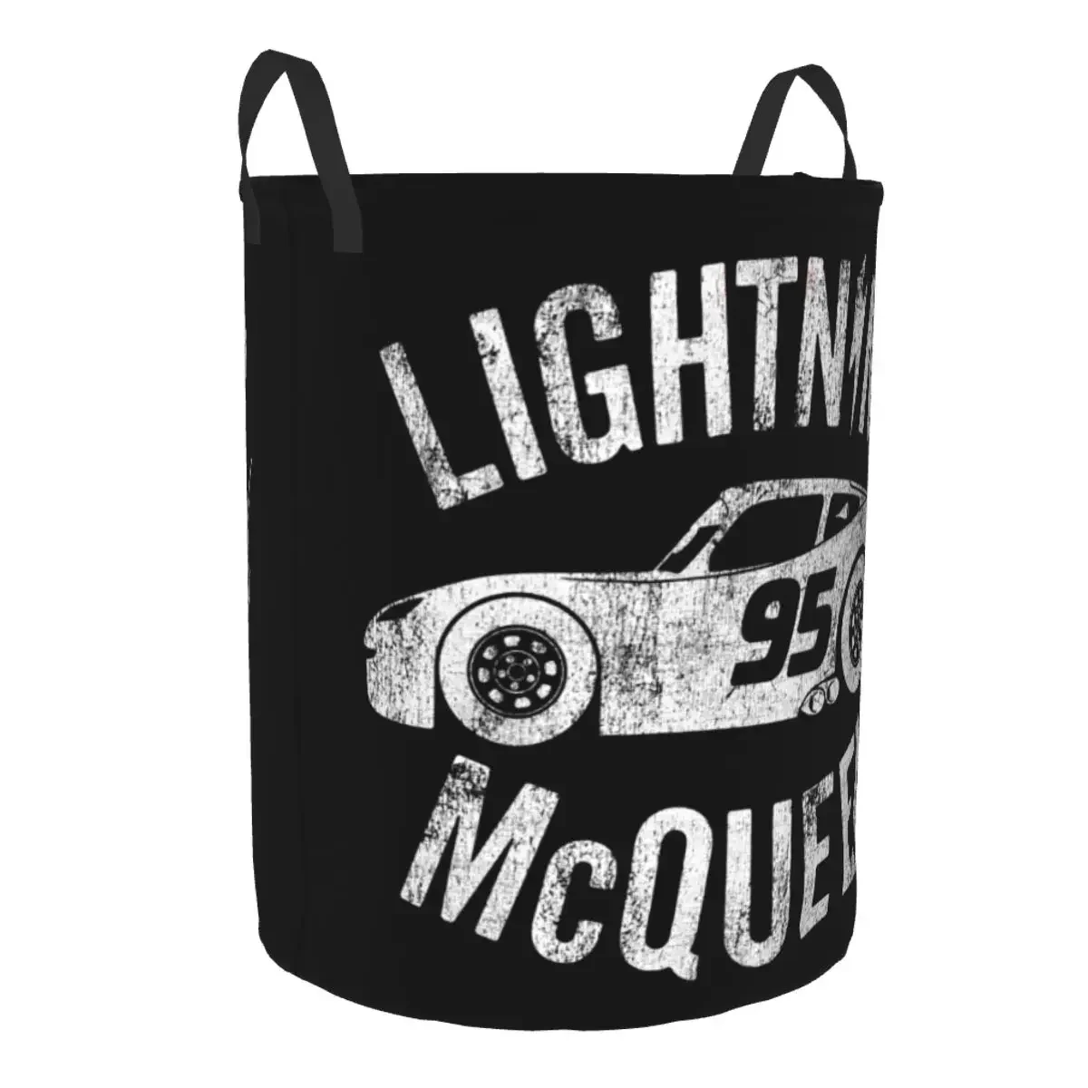 Custom Lightning McQueen Laundry Hamper Large Clothes Storage Basket Speed Racing Car Toys Bin Organizer for Nursery