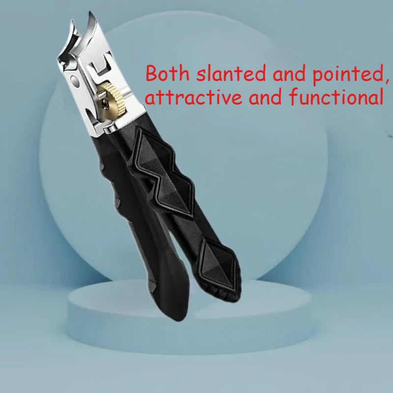 Afsluitbare diagonaal gesneden wijd openende nagelknipper met spatbescherming Extra lange nagelknipperset Gespecialiseerde paronychia-nageltang