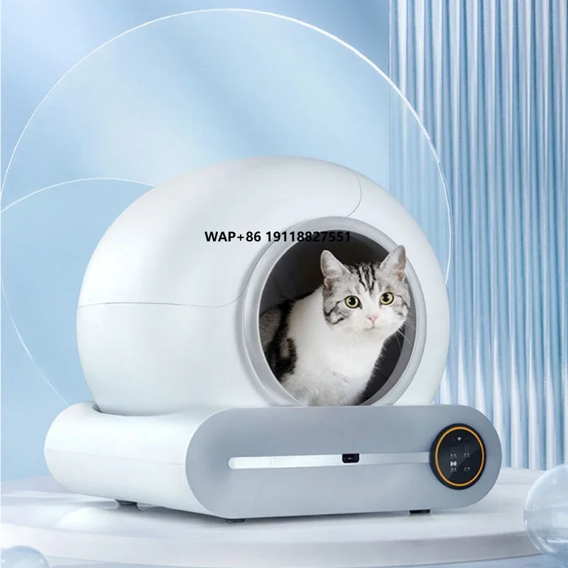 

Automatic Self-Cleaning Cat Box Round WIFI APP Control Electric Hand-Free Cat Tray Large Cat Furniture