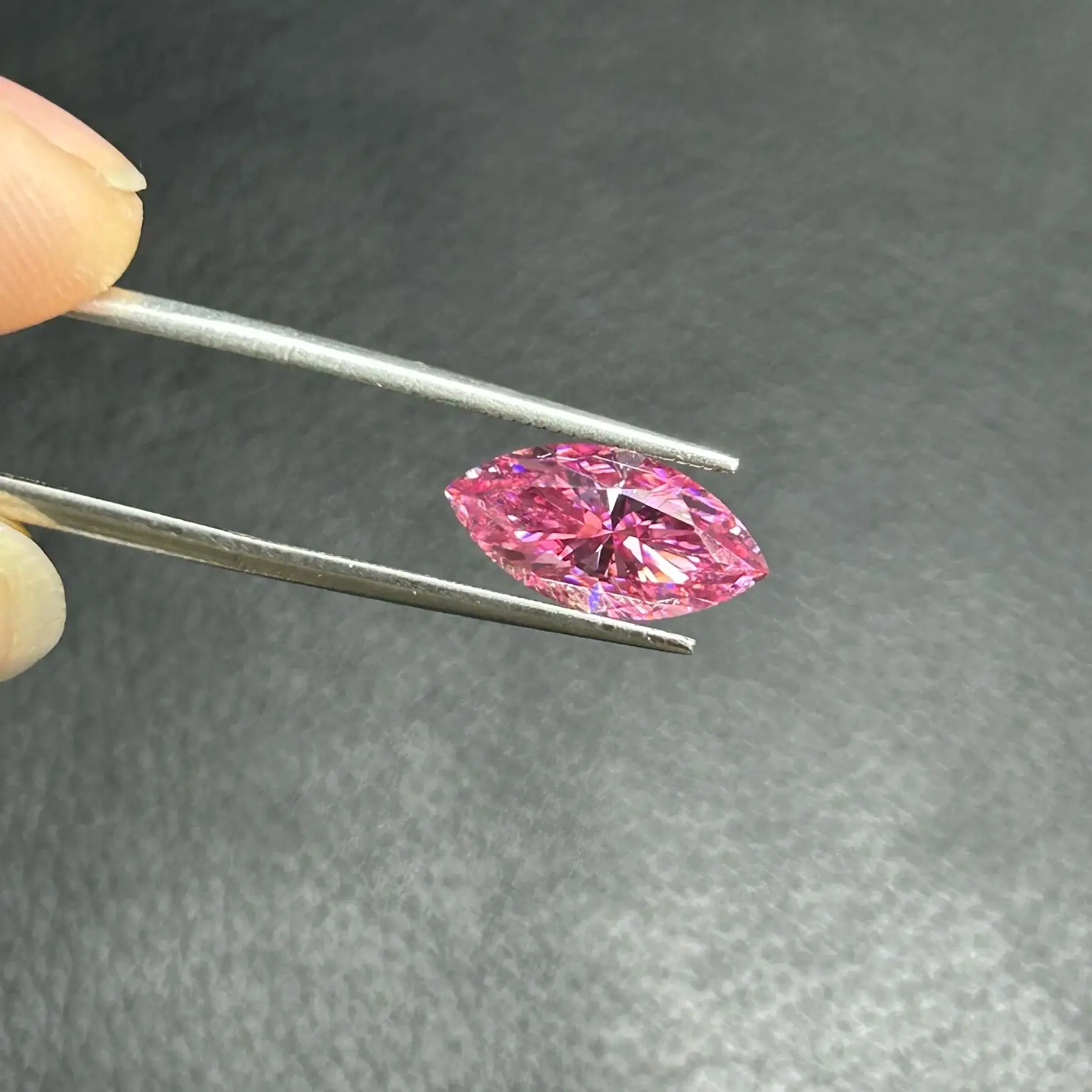 1ct-3ct Pink Marquise Cut Moissanite 5x10mm 6x12mm 7x14mm Diamond VVS1 GRA Gemstone