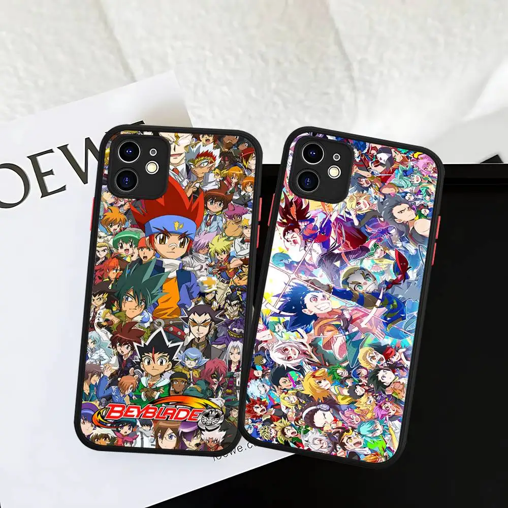 Аниме B-Beyblade Burst для IPhone 16, 15, 14, 13, 12, 11 Pro Max X XS MAX Plus, полупрозрачный черный чехол для телефона Аниме B-Beyblade Burst для IPhone 16, 15, 14, 13, 12, 11 Pro Max X XS MAX Plus, полупрозрачный черный чехол для телефона