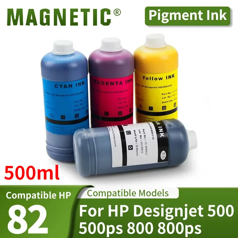 500ML compatibility For HP500 HP800 Pigment Ink for HP 10 82 for HP Designjet 500 500ps 800 800ps Printer Refill ink