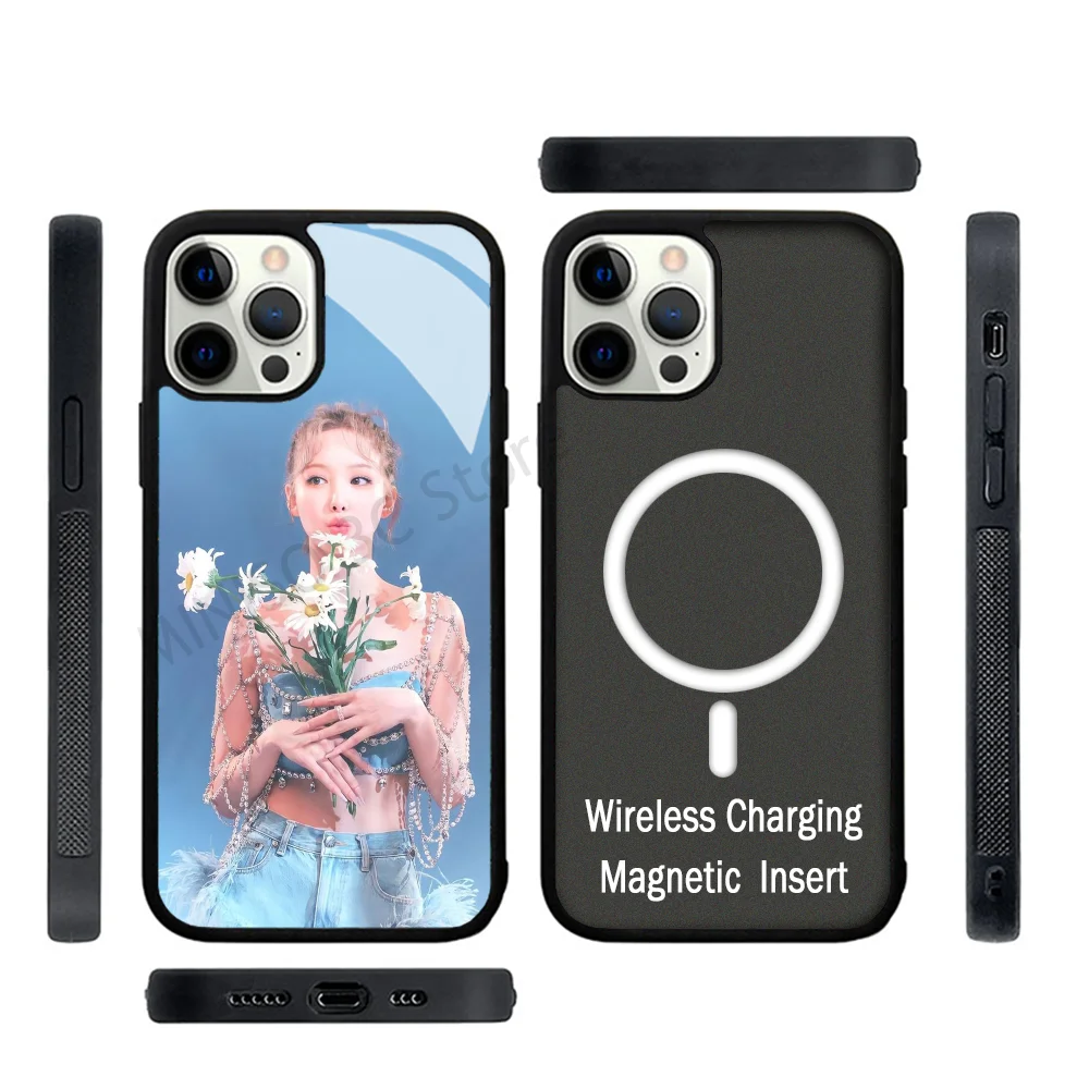 Nayeon T-Twice Kpop Phone Case Strong Magnetic For IPhone 15 14 13 Pro Max 11 12 Mini For Magsafe