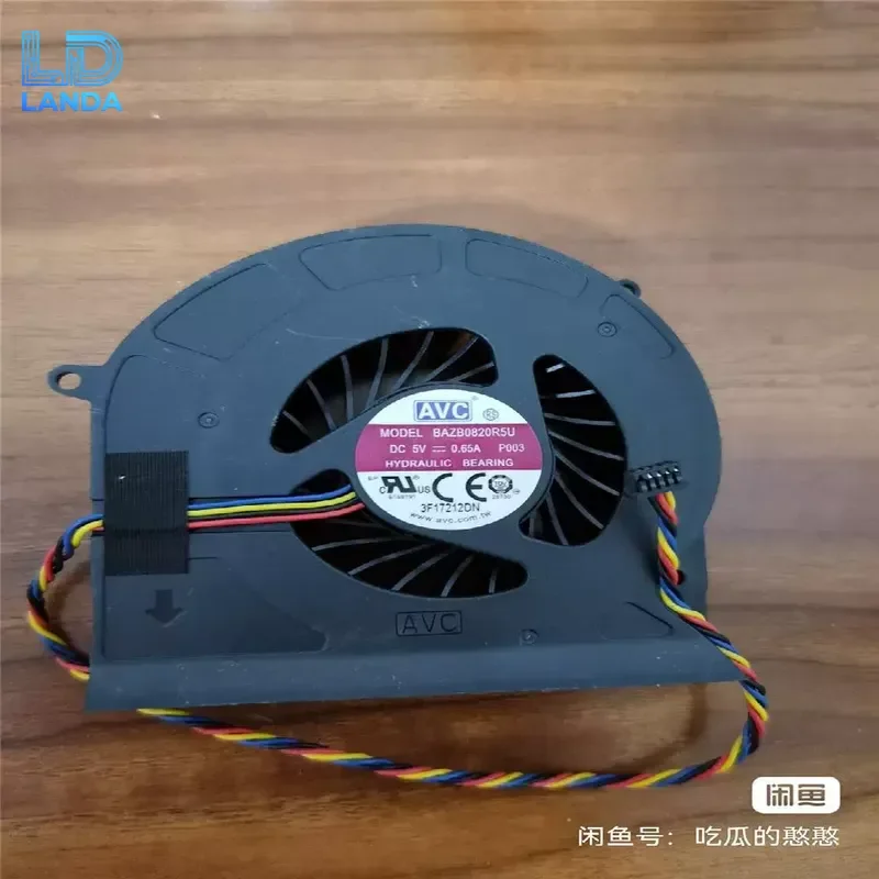 for AVC BAZB0820R5U DC5V 0.65A 4-wire PWM CPU Fan Original High Airflow Cooling Fan