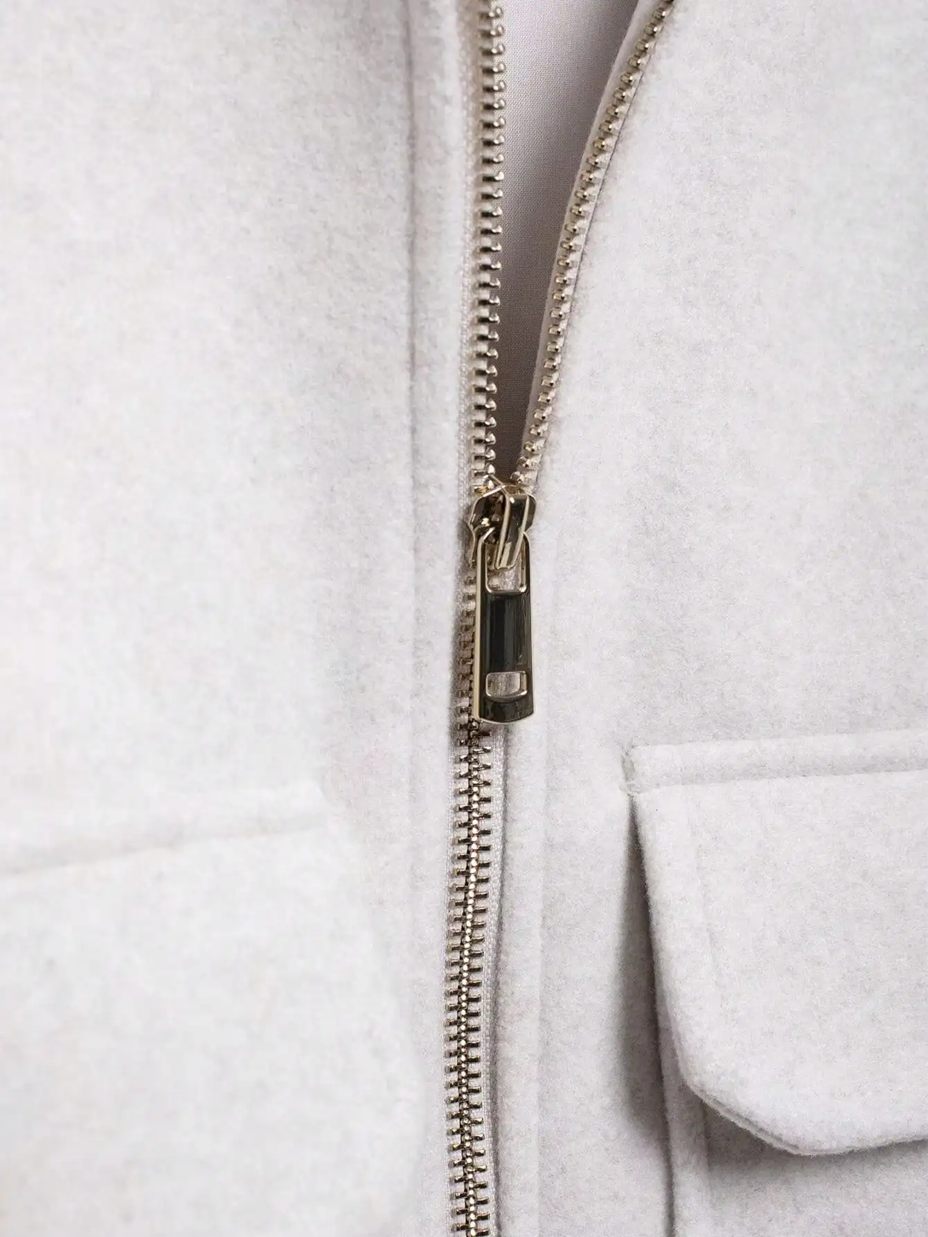 HH Damen Slim-Fit Jacke mit Revers und Reißverschlusstaschen, Langarm-Jacken, Modische High-Street Casual Hochzeits-Party Urlaub Cropped Mantel – Detail 7